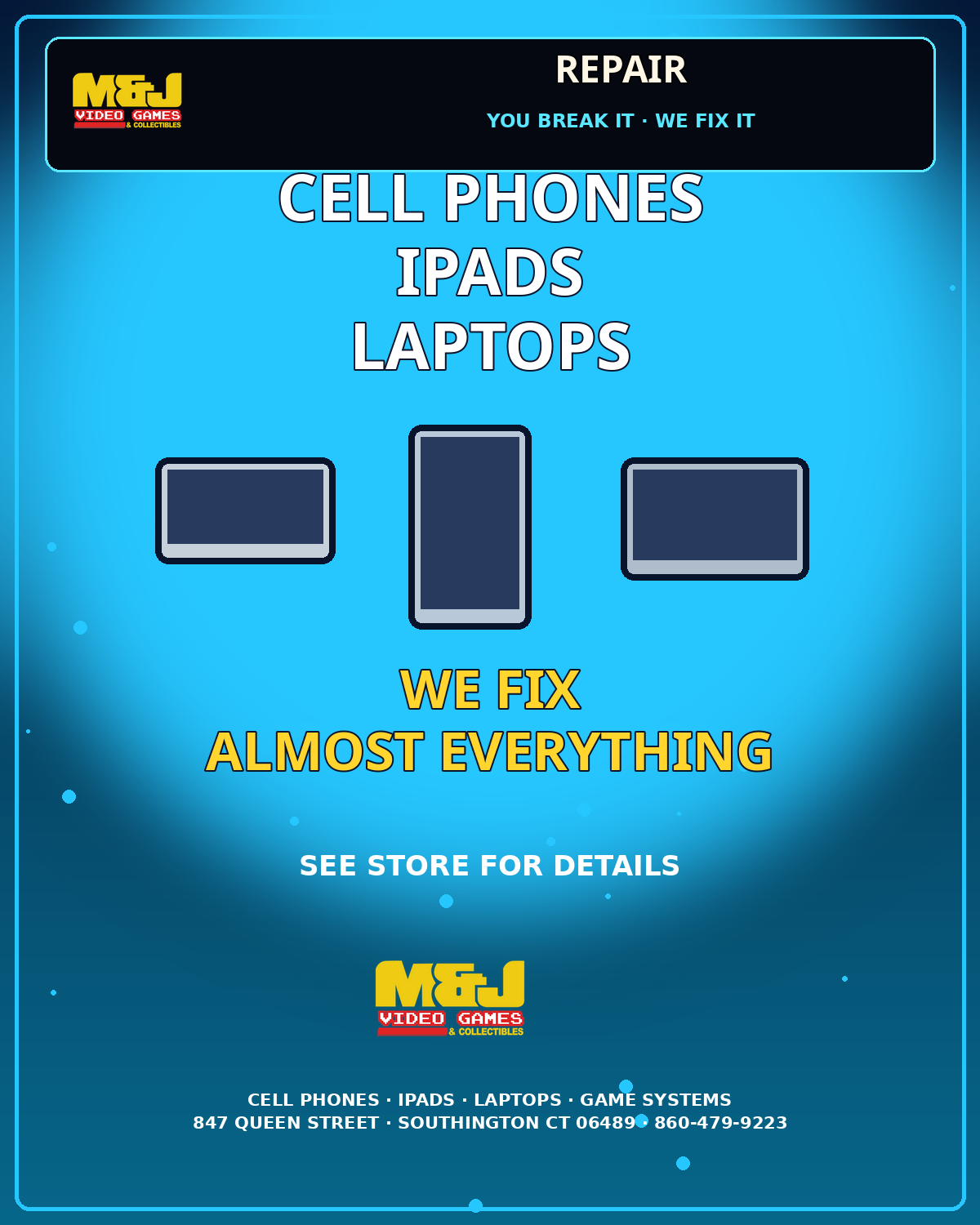 M&J repair-services advertisement